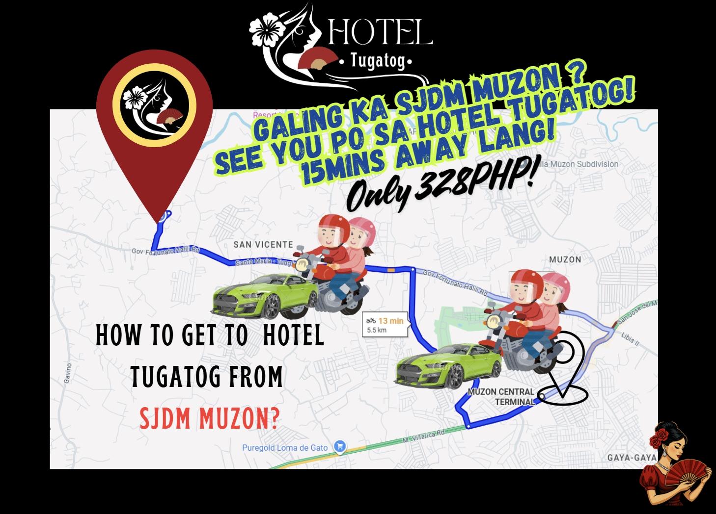 Route guide to Hotel Tugatog from SJDM Muzon